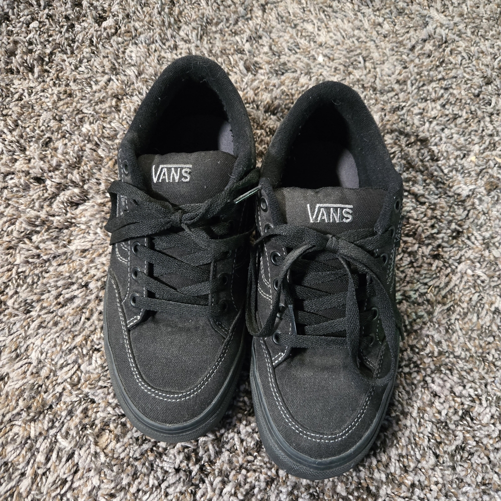 Vans Black Thick Tongue Canvas Sneakers